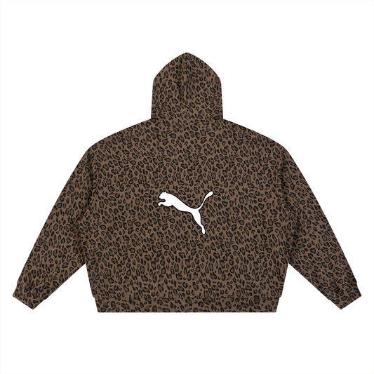 PUMA x SPLURGE Leopard Print Zip Hoodie